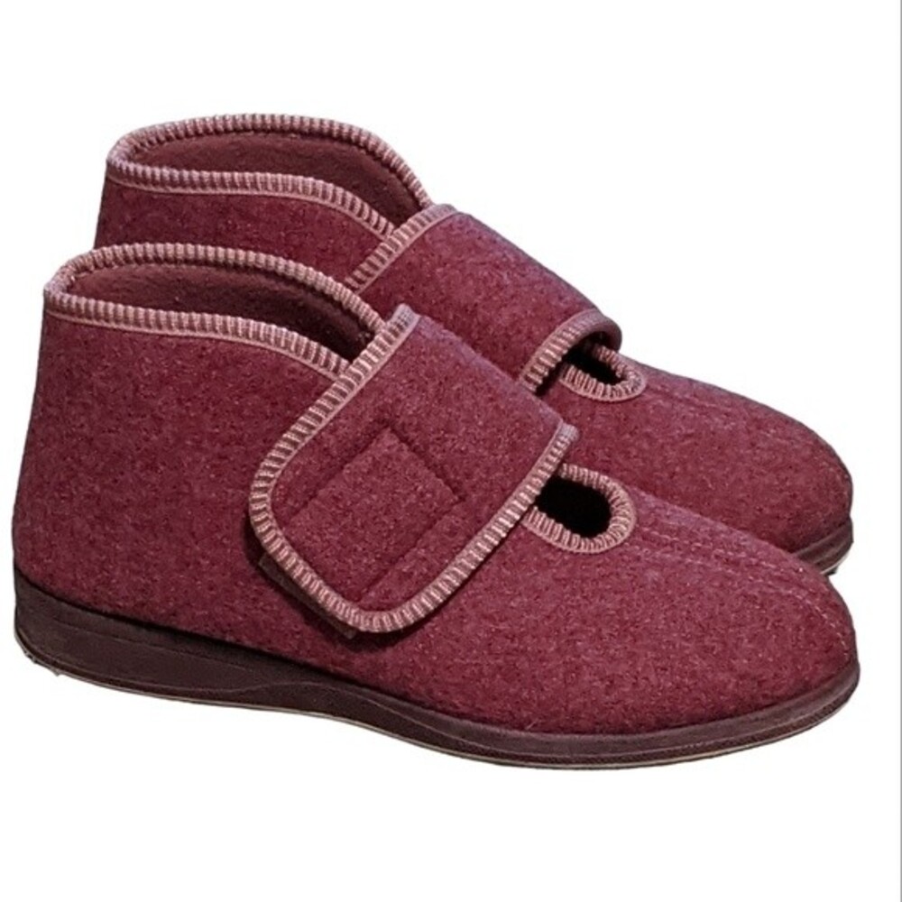 Foamtrends wool slipper hard sole ortho comfort indoor outdoor size 6